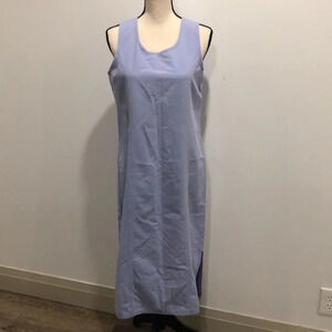 Vintage purple cotton maxi, dress, side slit SZ S/M EUC